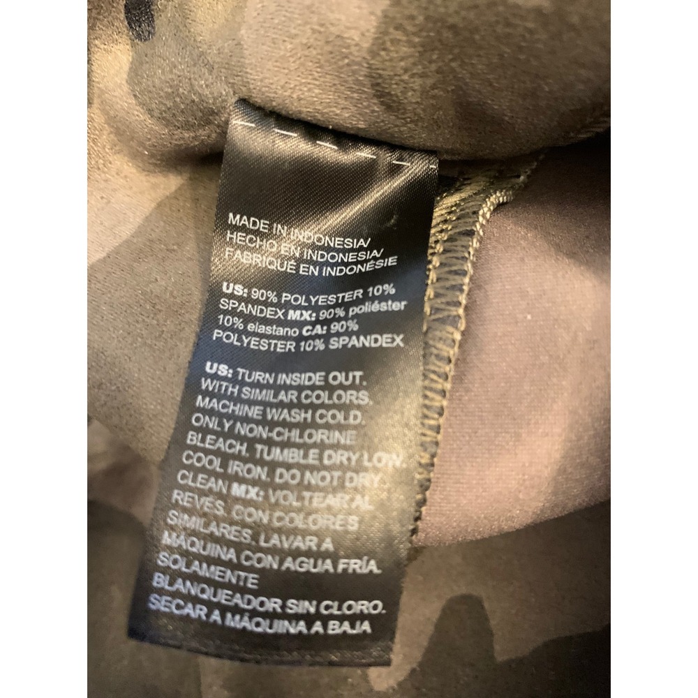 HBM Runway Legging Womens Size 10 Camo High Waisted Stretch Leggings Green Brown - Picture 6 of 8